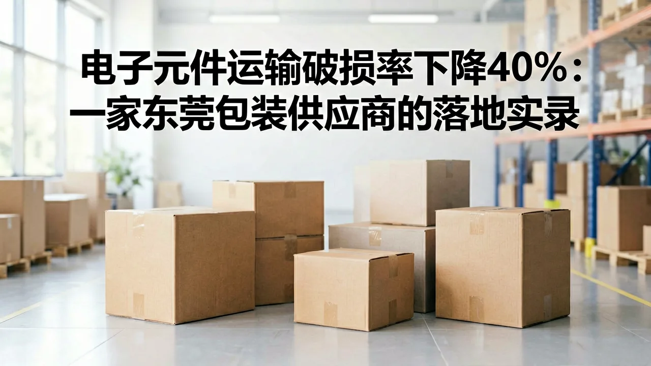 电子元件运输破损率下降40%:一家东莞包装供应商的落地实录